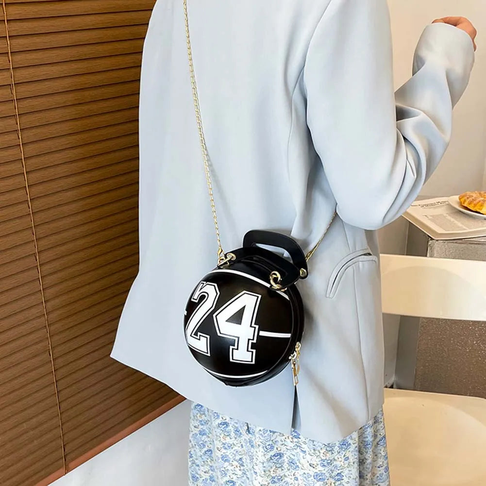 Women's Basketball Number Shoulder Bag Mini Crossbody Handbag