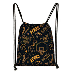 Basketball Print Backpack for Women Men Boys Girls