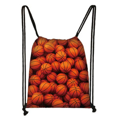 Basketball Print Backpack for Women Men Boys Girls