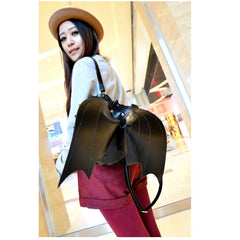 Punk Style Bat Wing Backpack for Women Girl School Bag