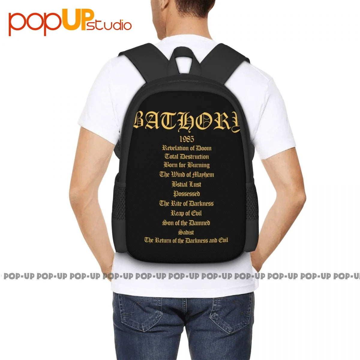 Bathory Rock Band Heavy Metal Backpack Large Capacity Foldable Shopping Bag