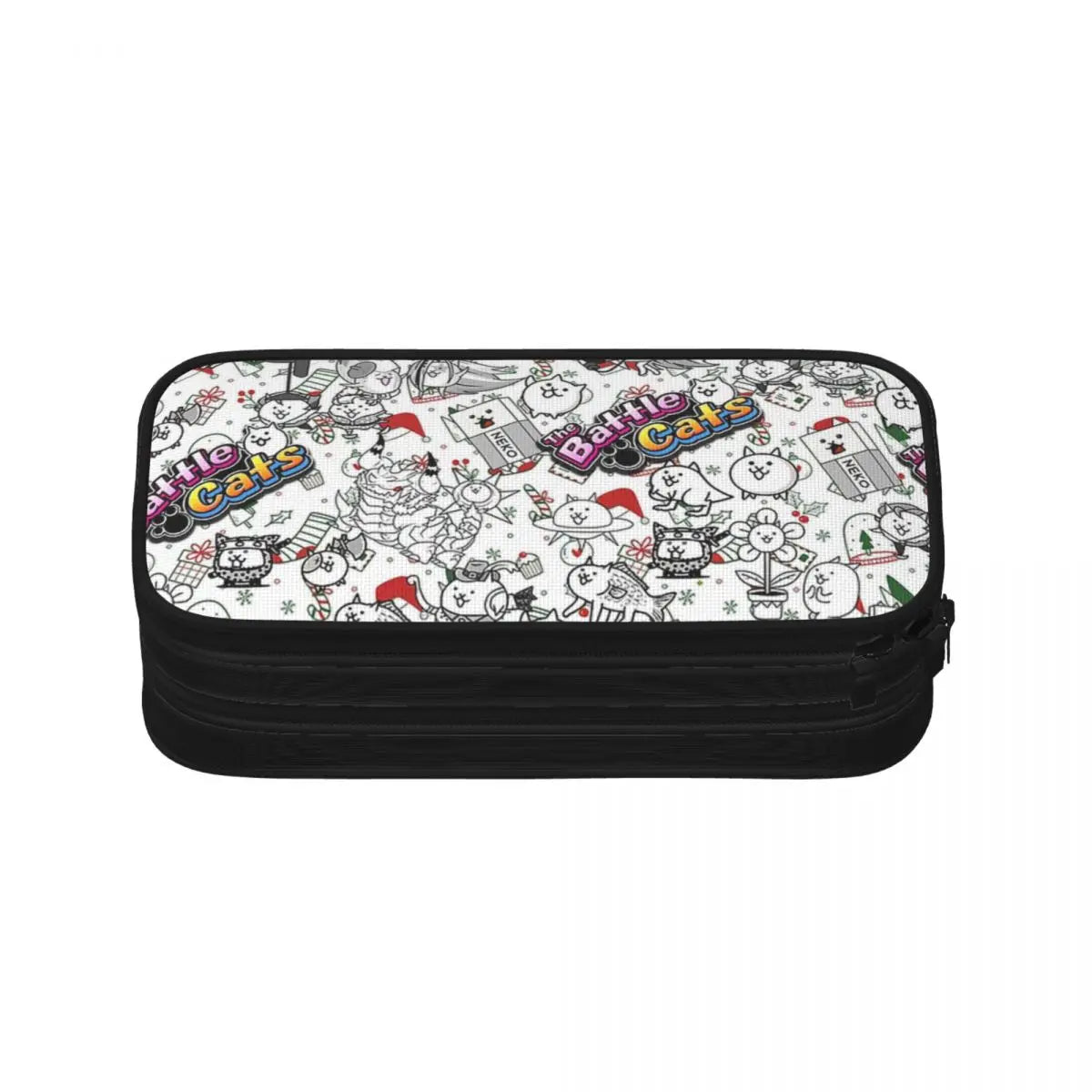 Battle Cats Pen Box Student School Anime Zipper Pen Bag