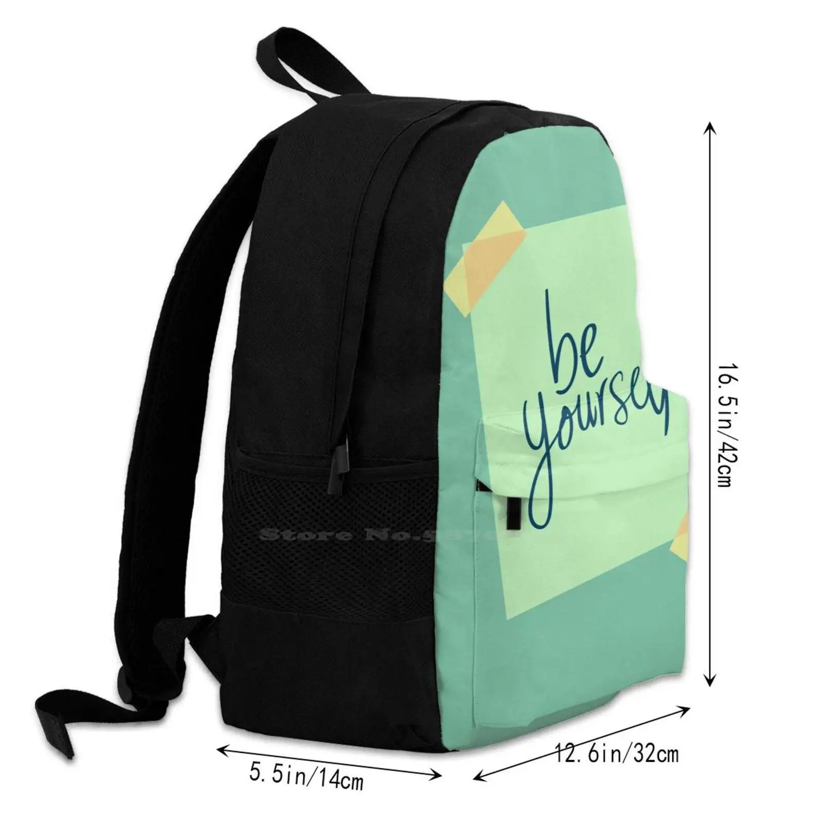 Be Yourself Sticky Note Travel Laptop Bagpack
