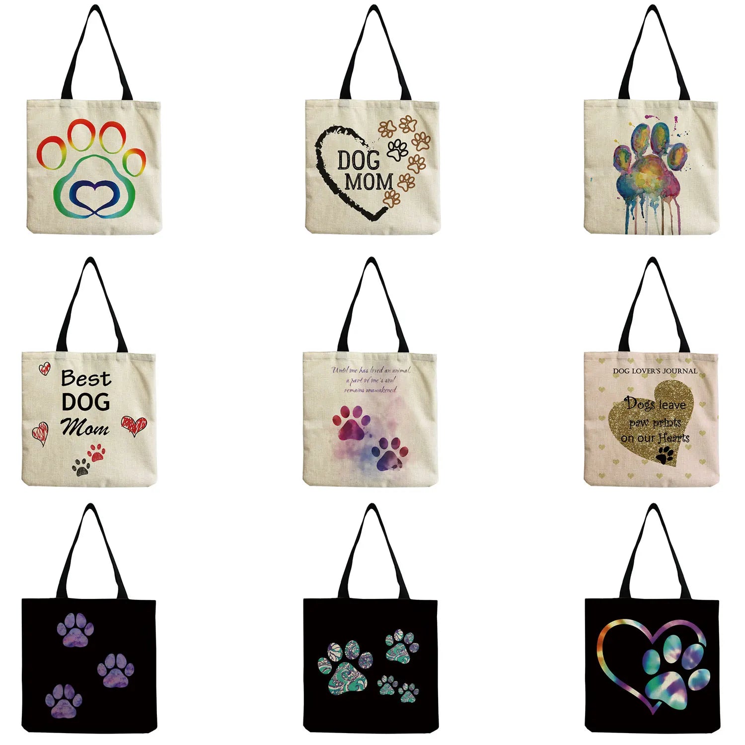 Cat Paw Print Beach Bag Tote Handbag for Women
