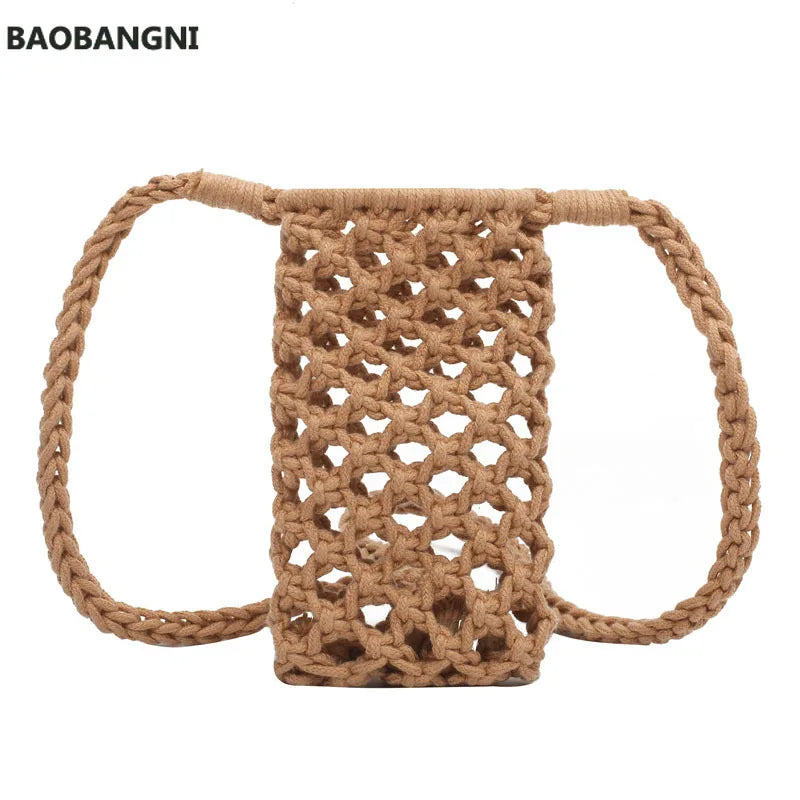 Summer Straw Crossbody Bag Hollow Out Mini Shoulder Bags