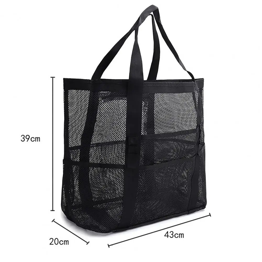 Beach Mesh Bag Waterproof Sandproof Large Capacity Foldable Tote Bag