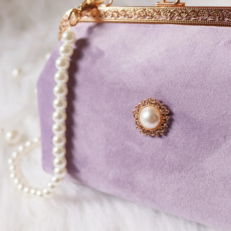 Vintage Women's Handbags Bead Diamond Crossbody Bag