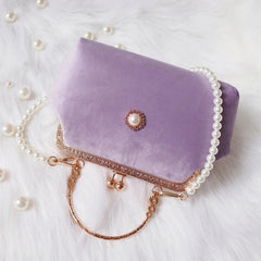 Vintage Women's Handbags Bead Diamond Crossbody Bag