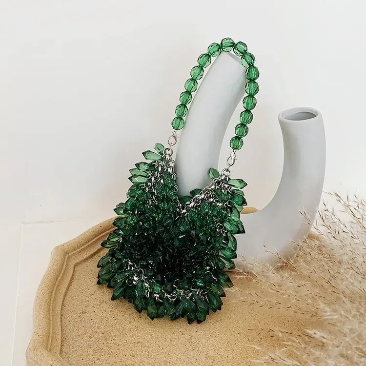 Beaded Handbag Sweet Bride's Handbag Dinner Bag Banquet Bag