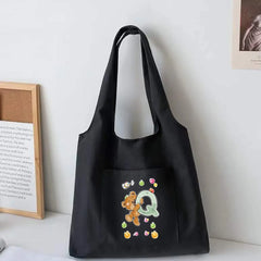 Canvas Vest Bag Women's Reusable Shopping Bags Casual Tote Bag