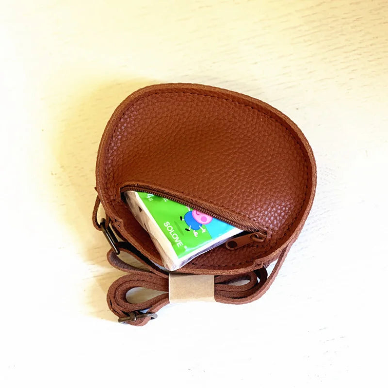 Bear Backpack Winter Child Girls Boy Cross Body Mini Leather Bag