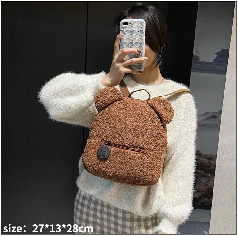 Cute Bear Backpack for Kids and Women