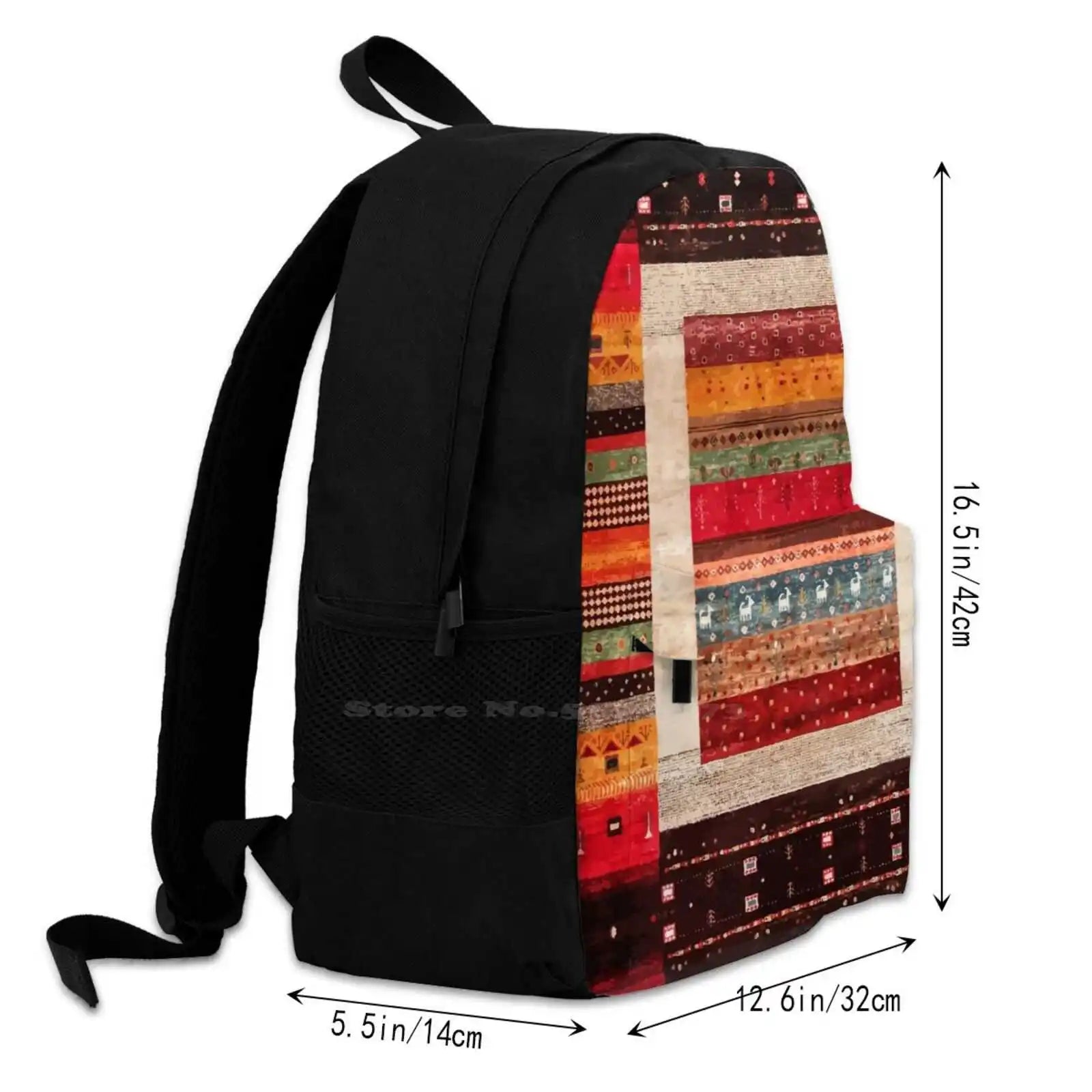 Traditional Moroccan Style Artwork Backpack Laptop Travel Bags