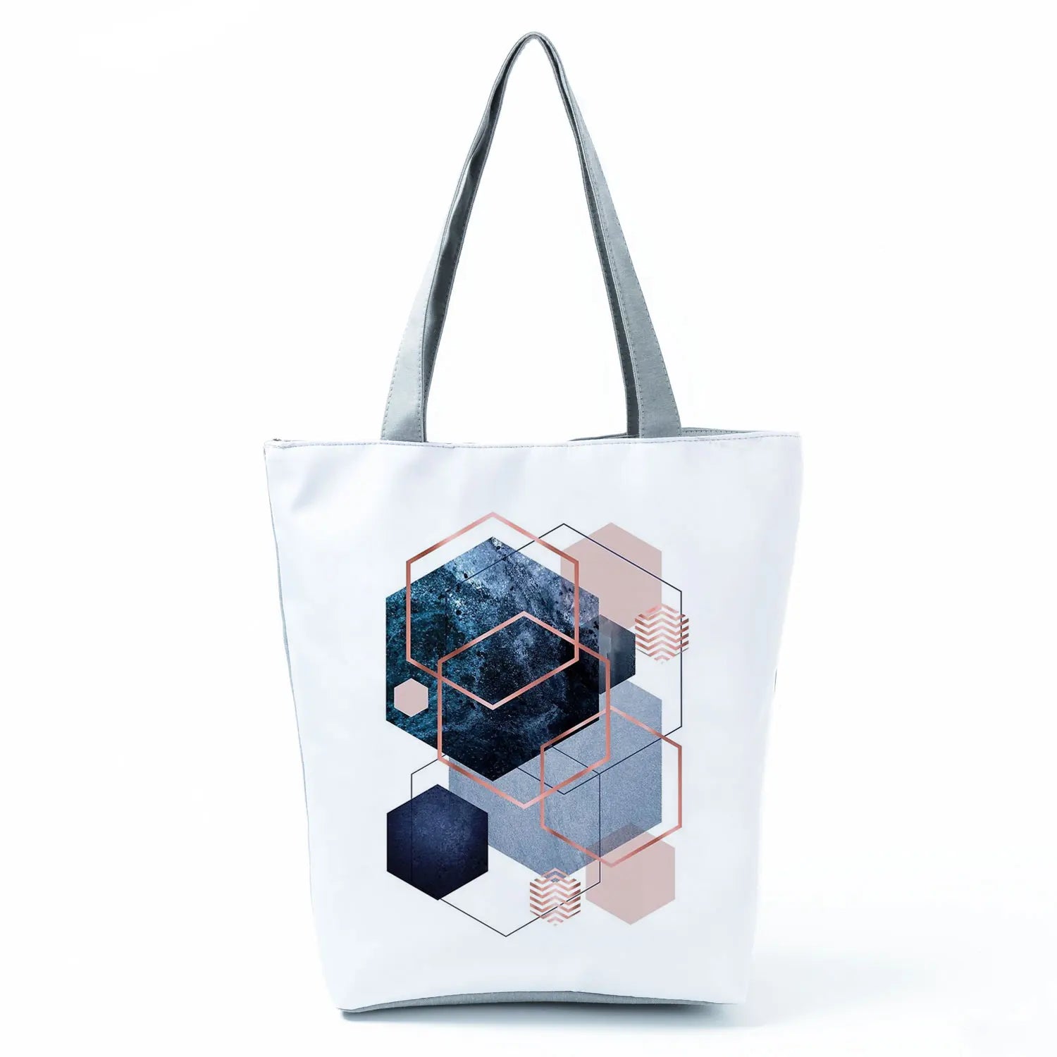 Geometry Printed High Capacity Shoulder Bag