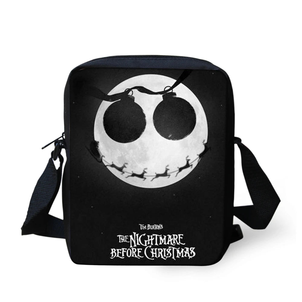 Messenger Bag Skellington Style Crossbody Book bag