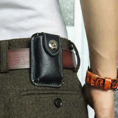 Leather Key Holder Wallet Magnetic Snap Organizer Case Bag