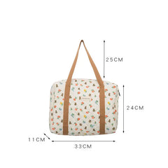 Bentoy Milkjoy Cartoon Bear Flower Quilted Cotton Shoulder Bag