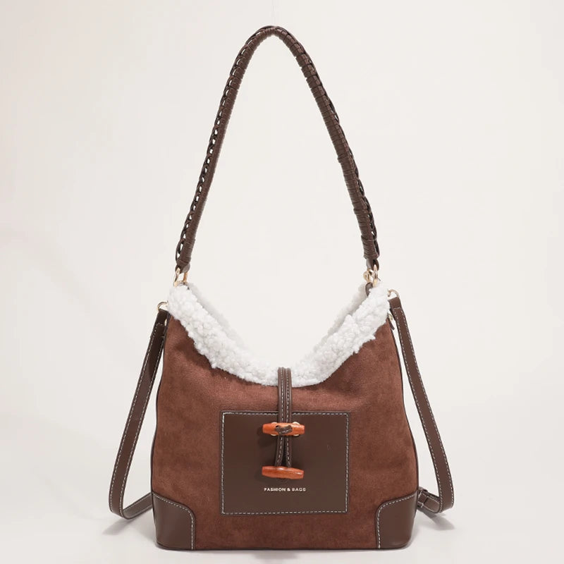 Berber Fleece Women Shoulder Bags Winter Handbag