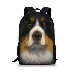 Bernese Mountain Dog School Shoulder Bag for Teenage Girls
