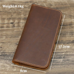 Personalised Men's Leather Wallet with Checkbook Holder - Engraved