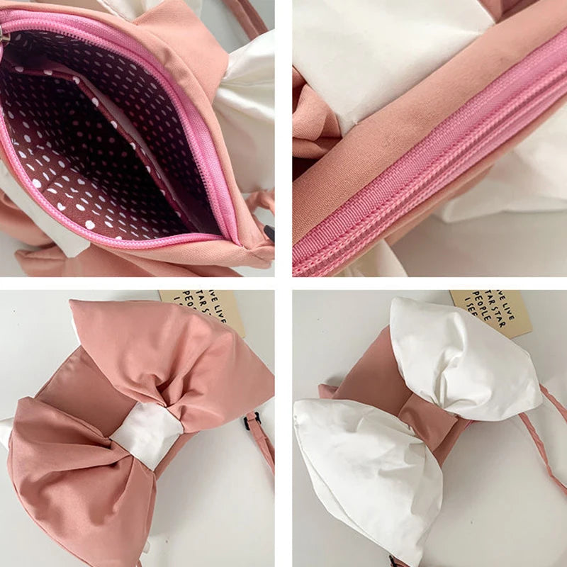 Big Bow Shoulder Bags Women Underarm Sweet All-match