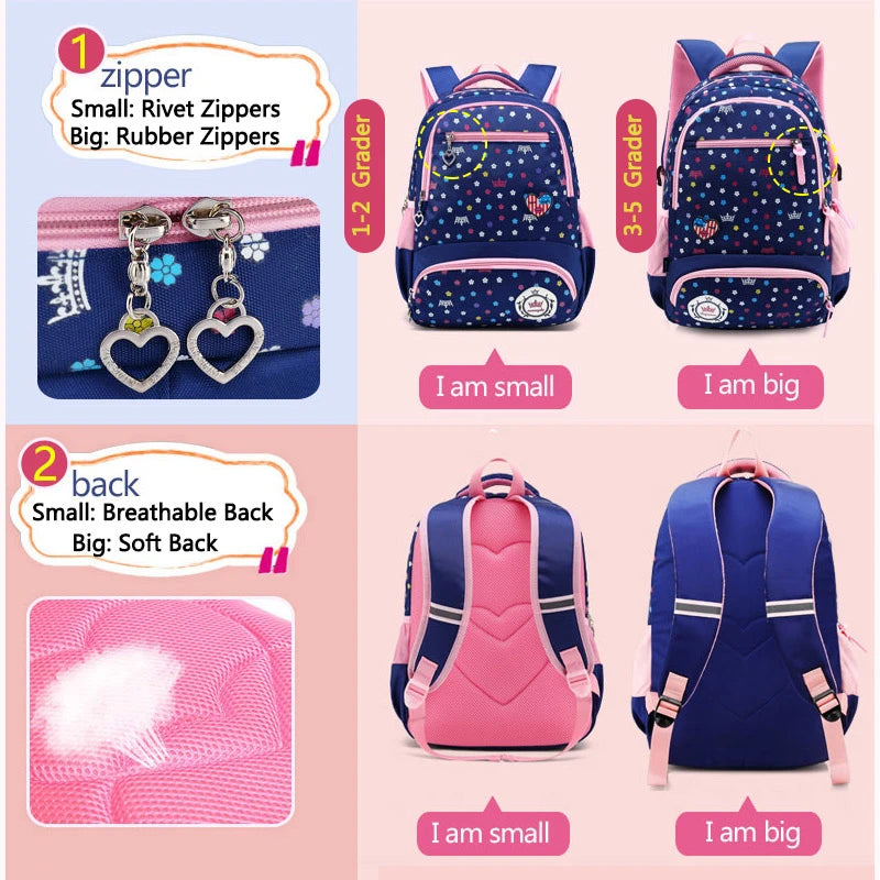 Daisy Print Girl School Bag Big Capacity Backpack