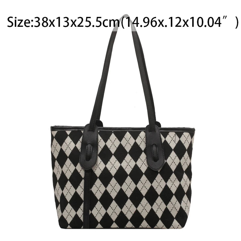 Big Capacity Tote Women Handbags Brown/Black PU Leather Shoulder Bags INS Bag