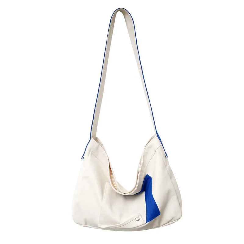 Student Casual Canvas Shoulder Bag Teen School Laptop Messenger Bag