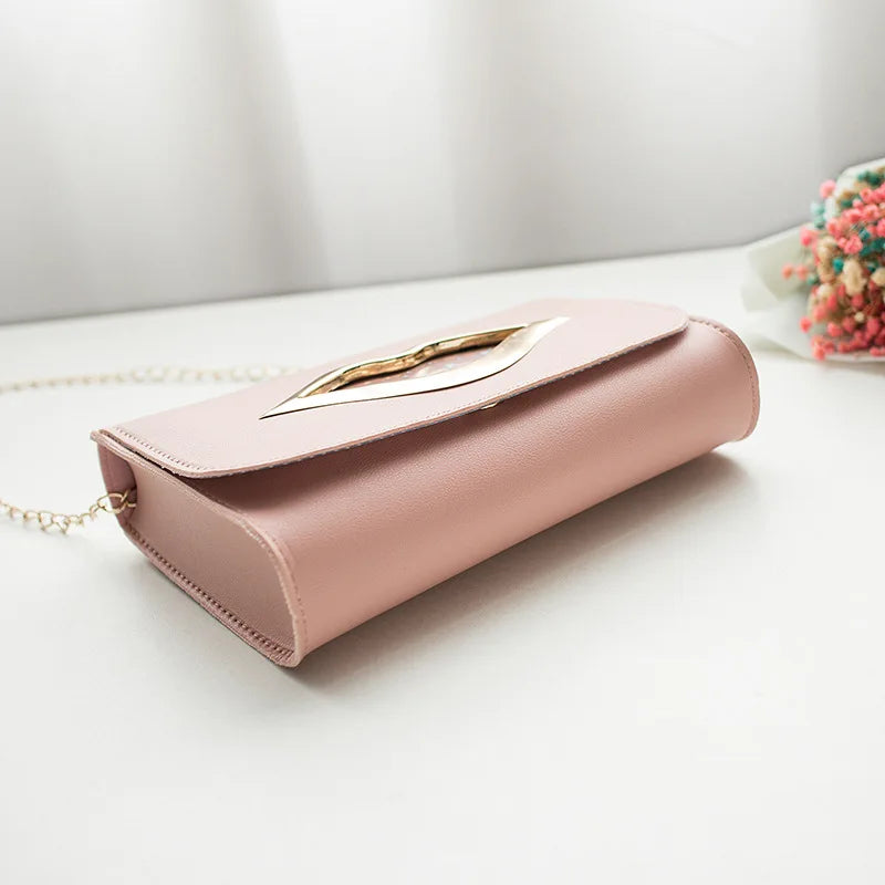 Big Lips Shoulder Bag for Women Stars Leather Change Purse