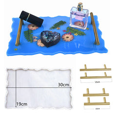 Rectangle Plate Resin Mold Fruit Tea Tray UV Resin Mould Coaster Silicone Molds