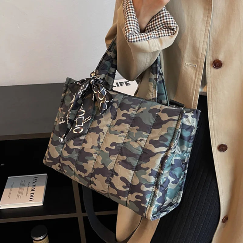 Women's Large Capacity Shopper Bag Solid Zipper Travel Tote Handbag