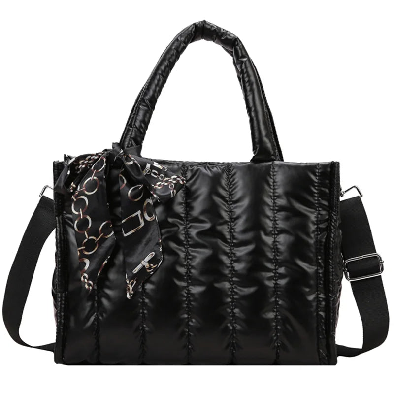 Women's Large Capacity Shopper Bag Solid Zipper Travel Tote Handbag