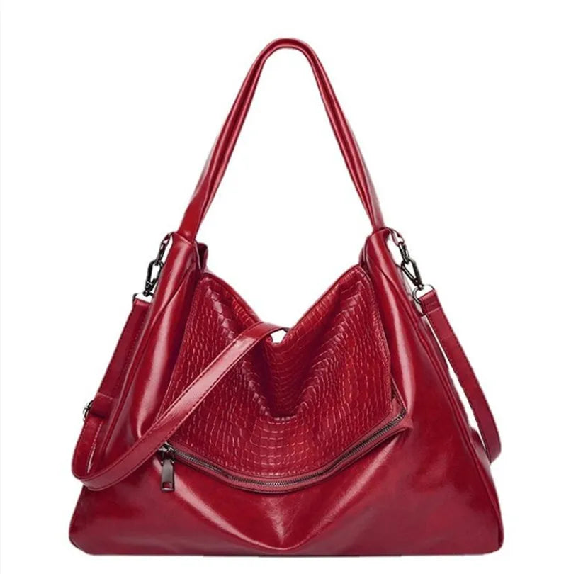Soft Leather Large Capacity Hobo Bags Women Shoulder Bag