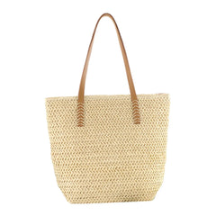 Straw Weave Tote Beach Bags Large Capacity Shoulder Bag