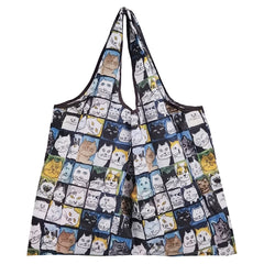 Large Nylon Shopping Bag Supermarket Tote Eco Reusable Portable Shoulder