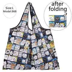 Large Nylon Shopping Bag Supermarket Tote Eco Reusable Portable Shoulder