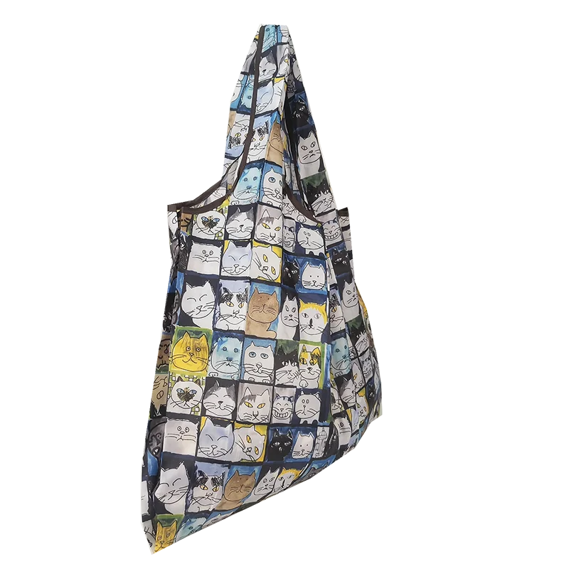 Large Nylon Shopping Bag Supermarket Tote Eco Reusable Portable Shoulder