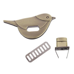 Bird Shape Clasp Turn Lock Twist Locks Metal Hardware For DIY Handbag
