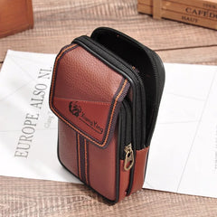 Bisi Goro PU Leather Waist Bag Multi-function Pocket