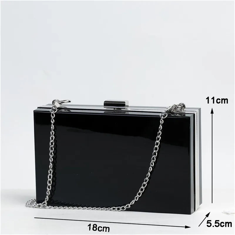 Acrylic Handbags Evening Clutches Women Chain Bags Party Prom Wedding Wallets