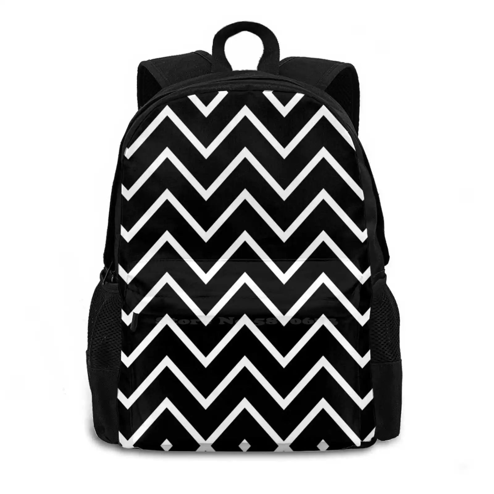 Chevron Stripes Laptop Travel School Backpack