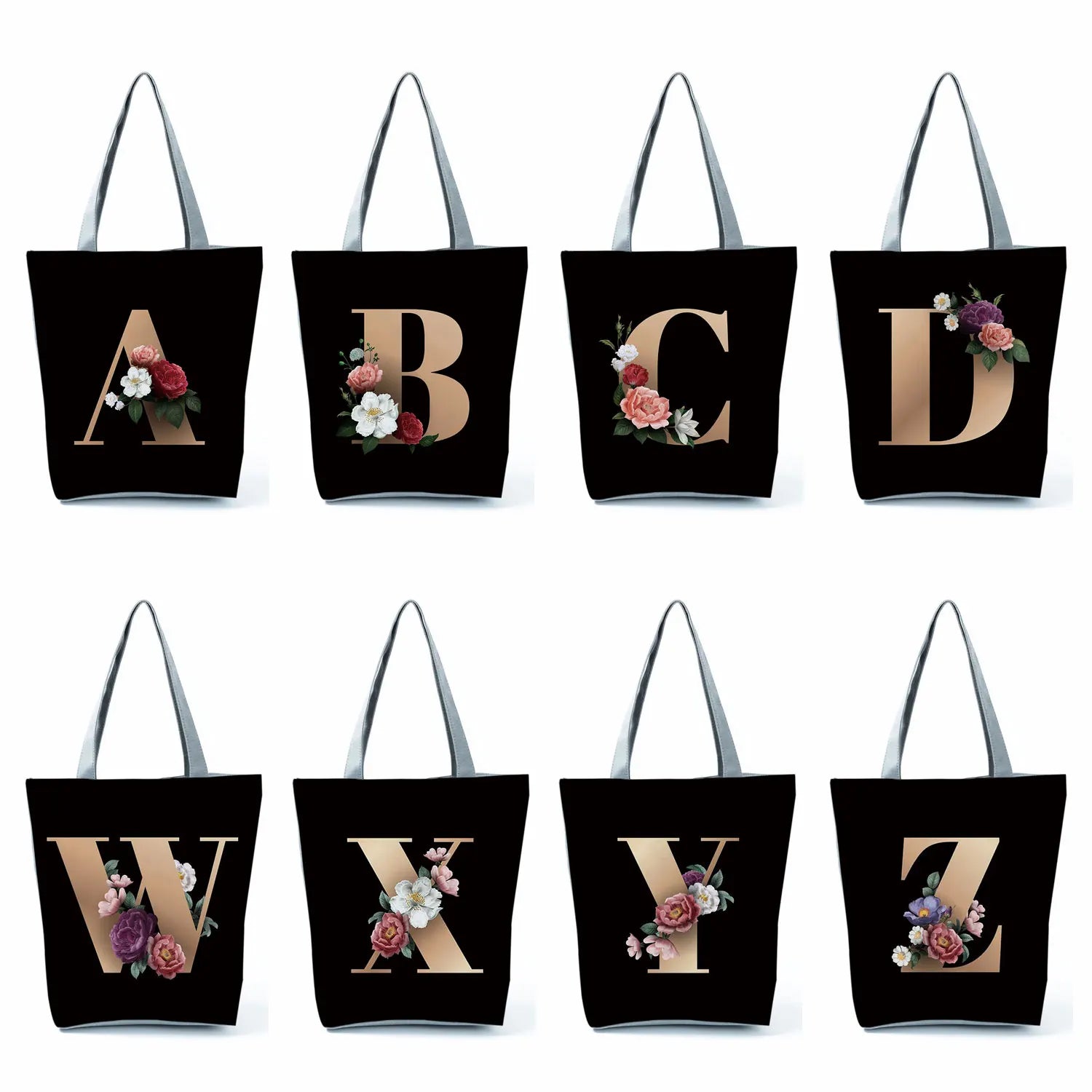 Floral Print Shopping Bag Ladies All-match Handbag Eco Tote Bag