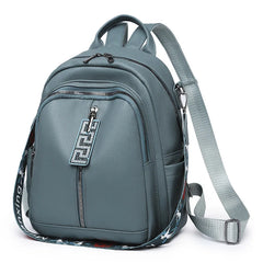 Women Zipper Ladies Backpack PU Leather School Bags Crossbody Shoulder