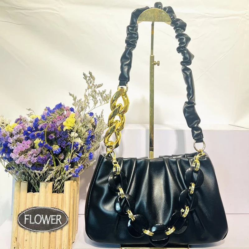 Shoulder Bag for Women Pu Leather Handbags Flap Solid