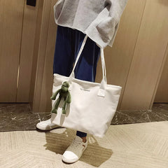 Canvas Shoulder Bags for Students - Large Capacity Underarm Totes