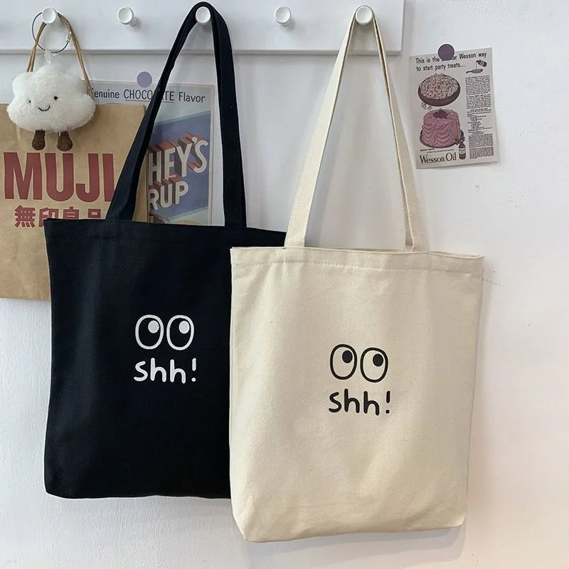 Canvas Tote Bag Crossbody College Shoulder Schoolbag Women