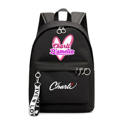 Charli DAmelio Printed Backpack School Bag Rucksack