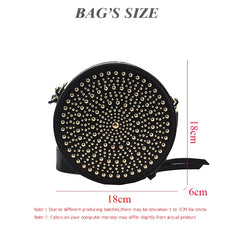 Rivet Clutch Crossbody Bag Soft Leather Small Purse Phone Messenger Bag