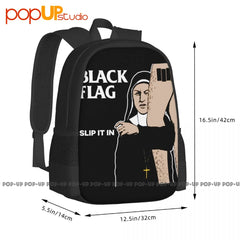 Flagslip Red Punk Band Backpack Gym Beach Bag