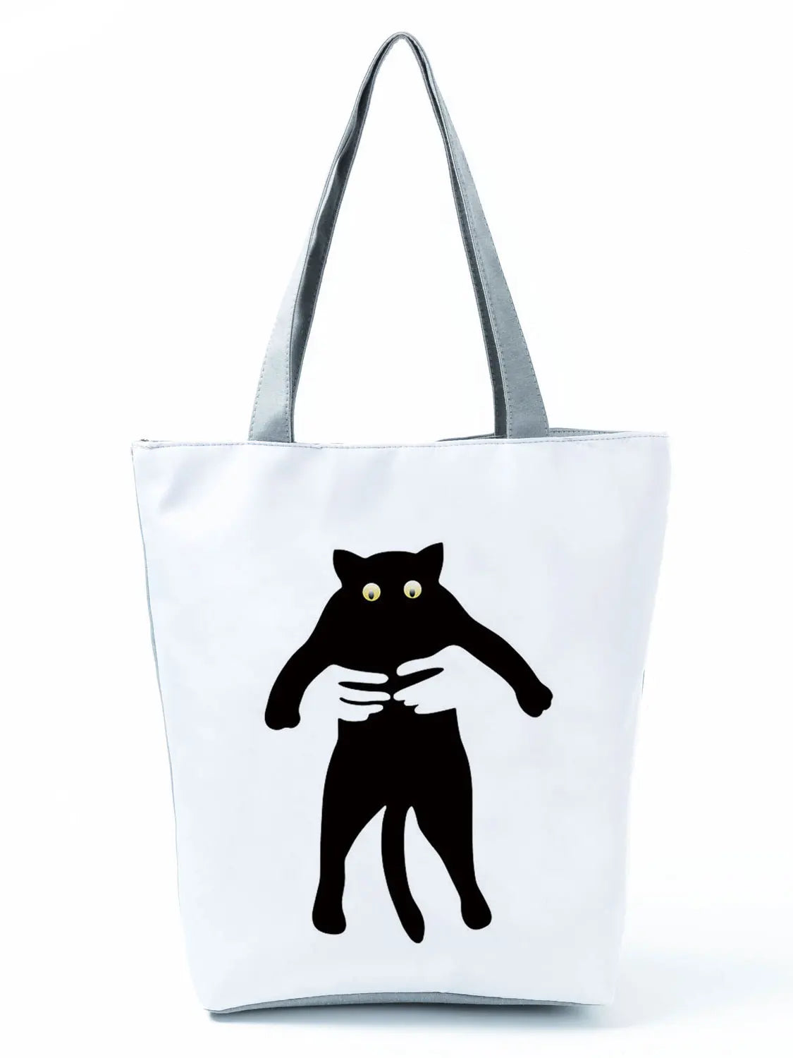 Ink Cat Printed Women's Handbag Eco Shopper Shoulder Tote Bag